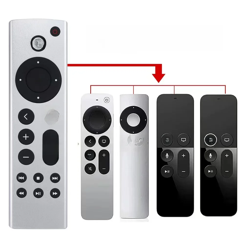 NO Pilot głosowy pasujący do Apple TV 4K/ Gen 1 2 3 4/ HD A2843 A2737 A2169 A1842 A1625 A1427 A1469 A1378 A1218 bez głosu — zdjęcie 2