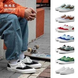 JoiendocMale-Chaussures canisées pour skateboard, baskets décontractées multicolores, tige en daim, semelle en caoutchouc, respirant, course à pied