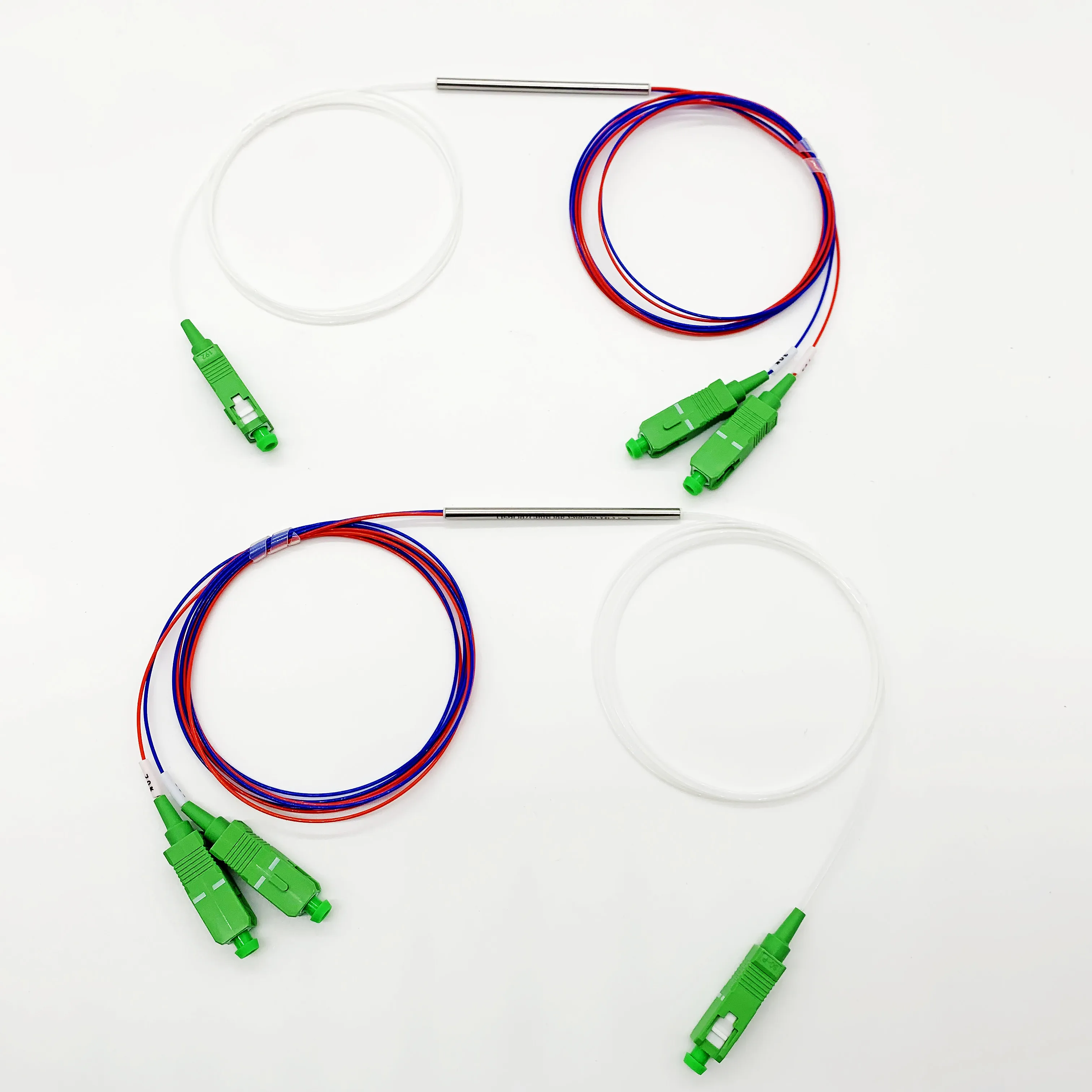 Imagem -02 - Divisor de Fibra Óptica com Conector Pcs 1x2 1x2 10 90 20 80 30 70 35 65 25 75 15 85 95 sc Apc sc Apc