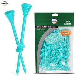 Golf Tees plastik 50 paket yükseltme küçük fincan plastik Golf Tees 83mm geri dönüşüm kullanımı golfçü uygulama gök mavisi için sürtünmeyi azaltmak