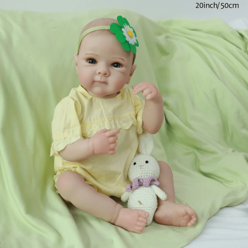 Realistyczne lalki Reborn - 50 cm, urocza, miękka lalka z winylu, realistyczna lalka niemowlę, lalki niemowlęce z możliwością pozowania (TYLKO LALKI/BEZ AKCESORIÓW)