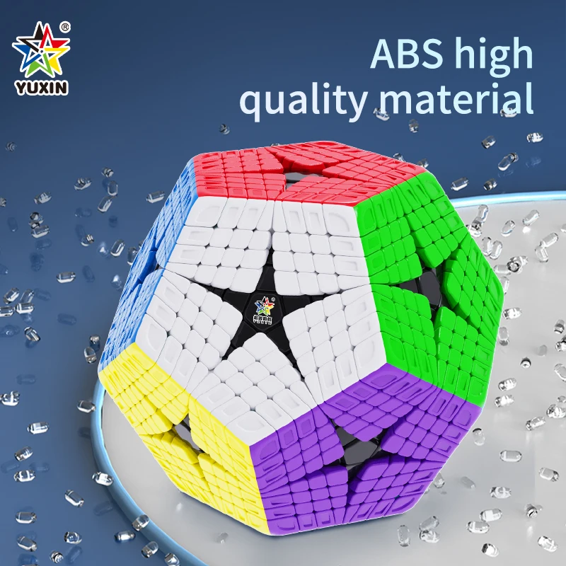 YUXIN Huanglong 8x8 Megaminx Cube de vitesse Yuxin magnétique sans autocollant Cube magique Profession Puzzle jouets enfants cadeau