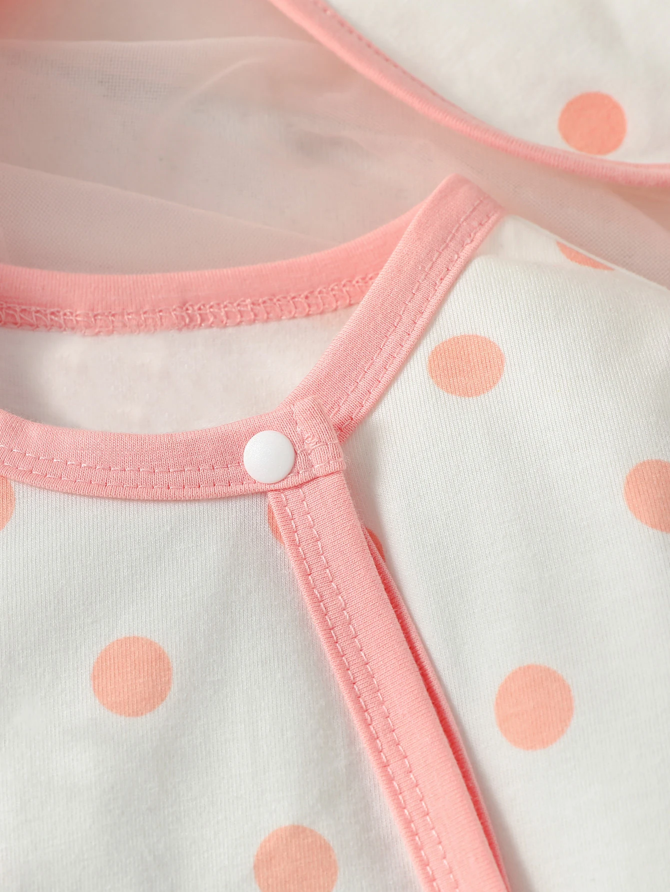 3PCS Newborn Baby girl lovely and sweet Polka dot printingPatch Bear autumn Cute jumpsuits+Hat+Bib