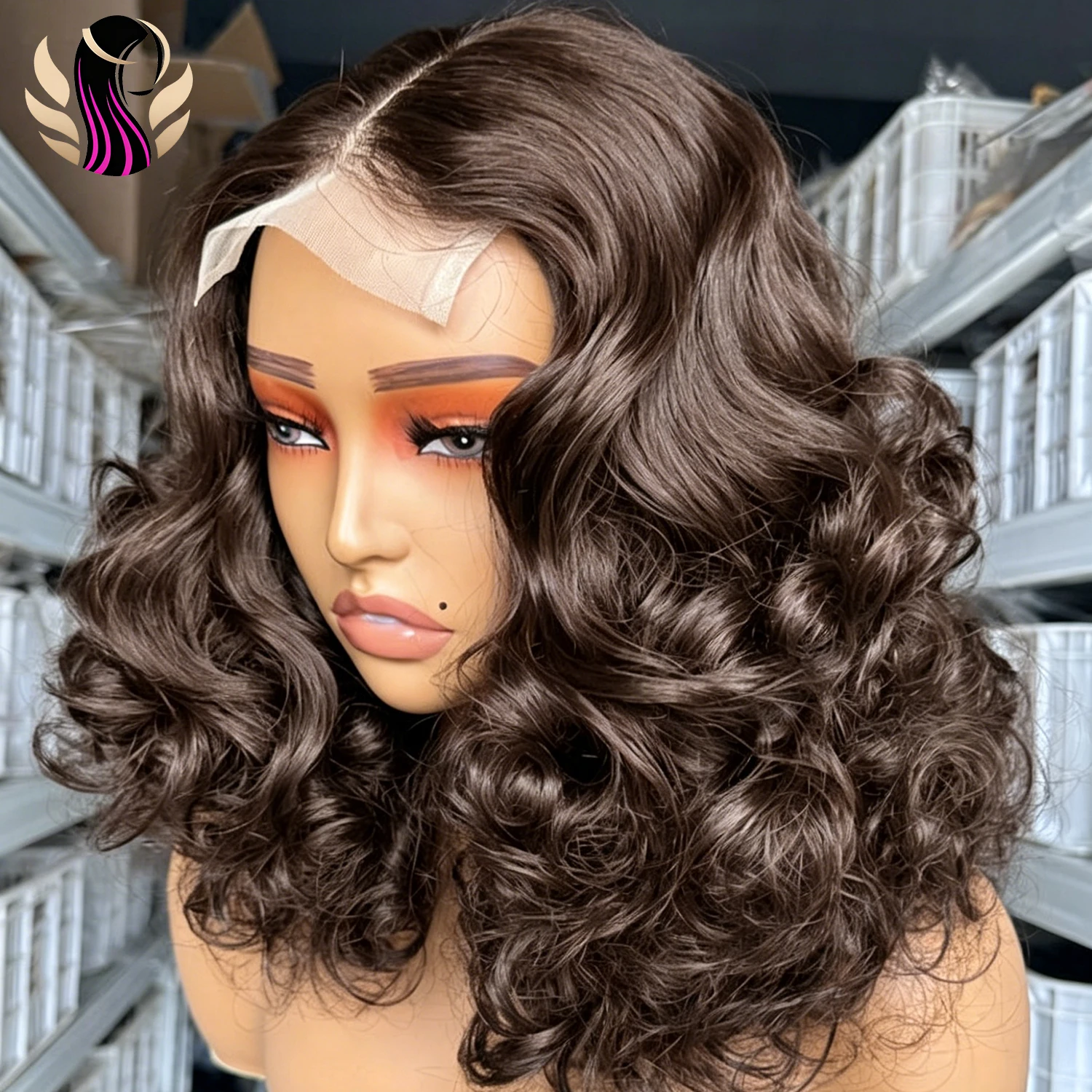 

Brown Wig Human Hair 250% Density 13x4 Body Wave Lace Front Wigs Human Hair Pre Plucked Short Wigs For Black Women Lace Frontal Wigs Human Hair Loose Wavy 12 Inch Full Frontal Lace Wigs