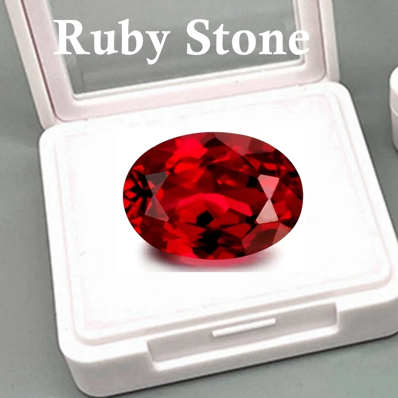 

Boxed Ruby Natural Oval Faceted Cut VVS Loose Gemstones for Jewelry Making/Collection/Inlay Pretty Stone Fine Gem