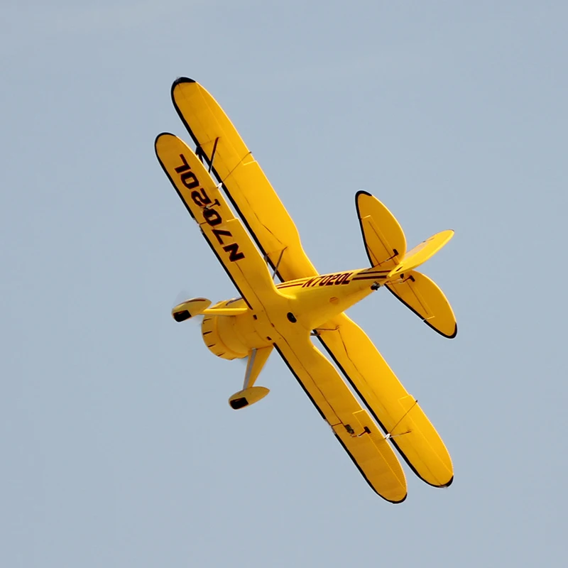 Dynam Waco YMF-5D V2 أصفر 4S RC ثنائي الطائرة 1.3 متر جناحيها طائرة نموذجية جاهزة للطيران للمبتدئين والخبراء