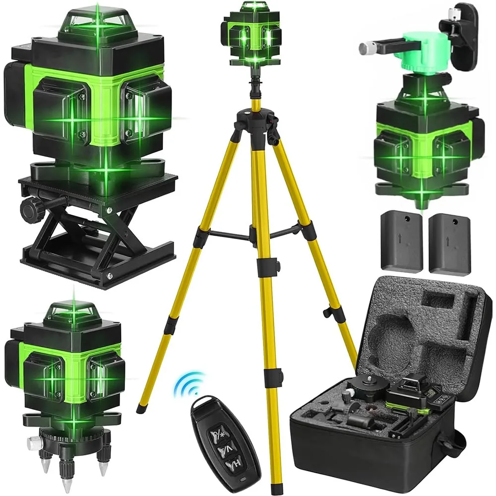 Livello Laser 4D a 16 linee linea verde autolivellante livello Laser Super potente orizzontale e