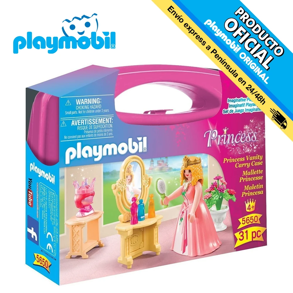 Playmobil briefcase Princess, 5650, original, clicks, gift, child, girl, toy, famobil, store, original, official product, with box