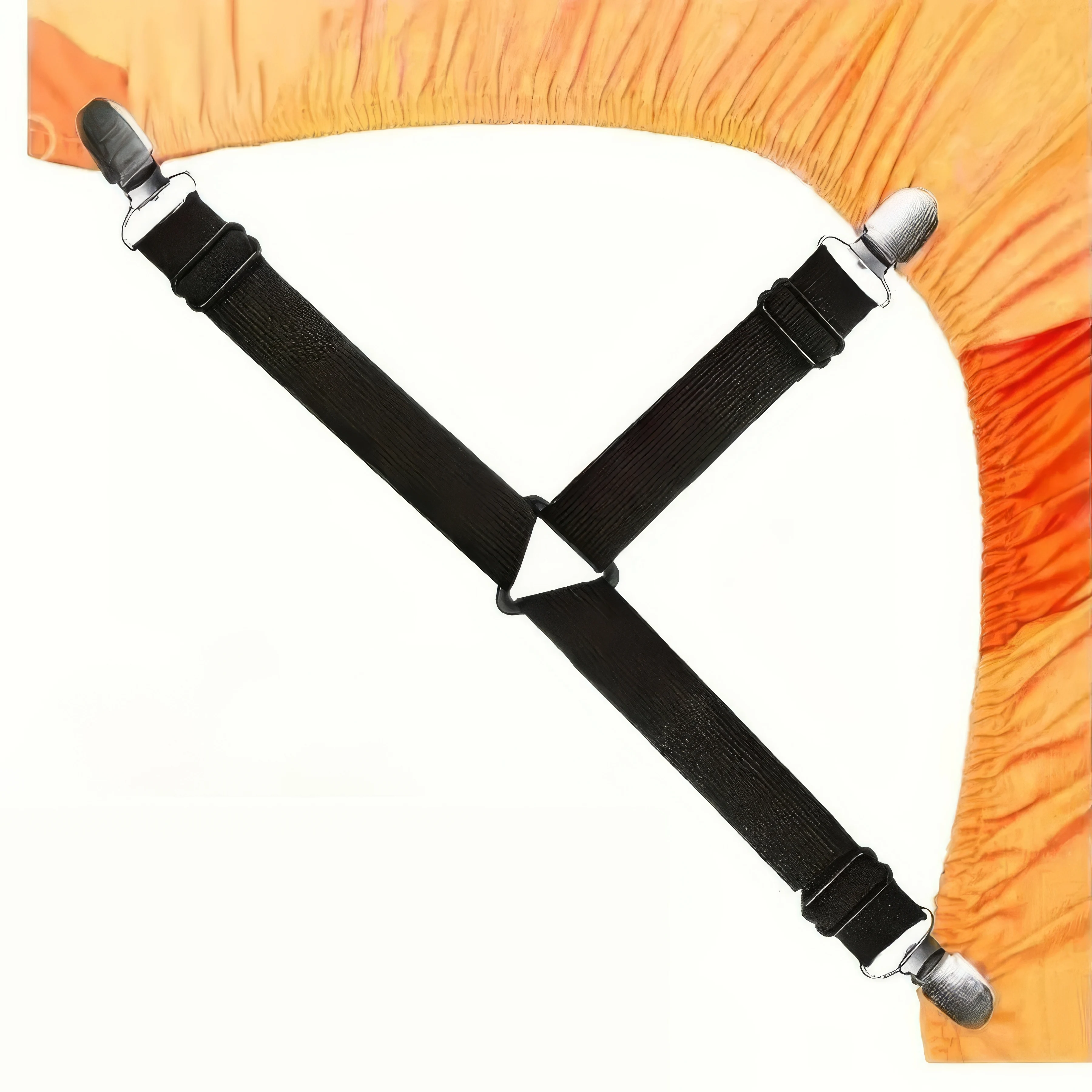 4 Black Triangular Bed Sheet Holders, Anti Slip Practical Household Items, Suitable for Various Mattresses