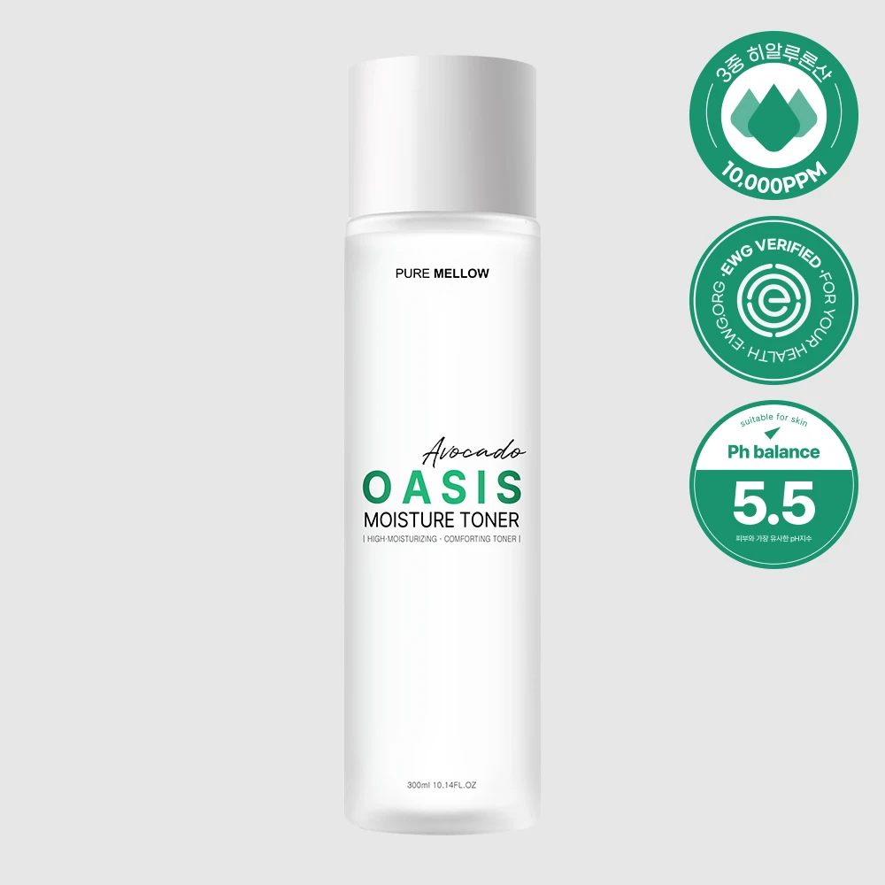 퓨어멜로우 아보카도 히알루론산 토너 300ml (대용량 수분 스킨 토너)