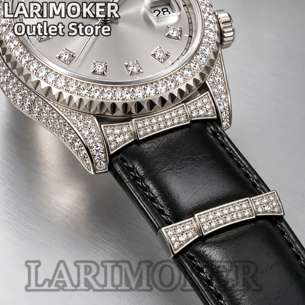 LARIMOKER 20mm Multicolor Rhinestone Watch Strap Connector Crystal Watch Band End Link Metal Strap Adapter Replacement Parts