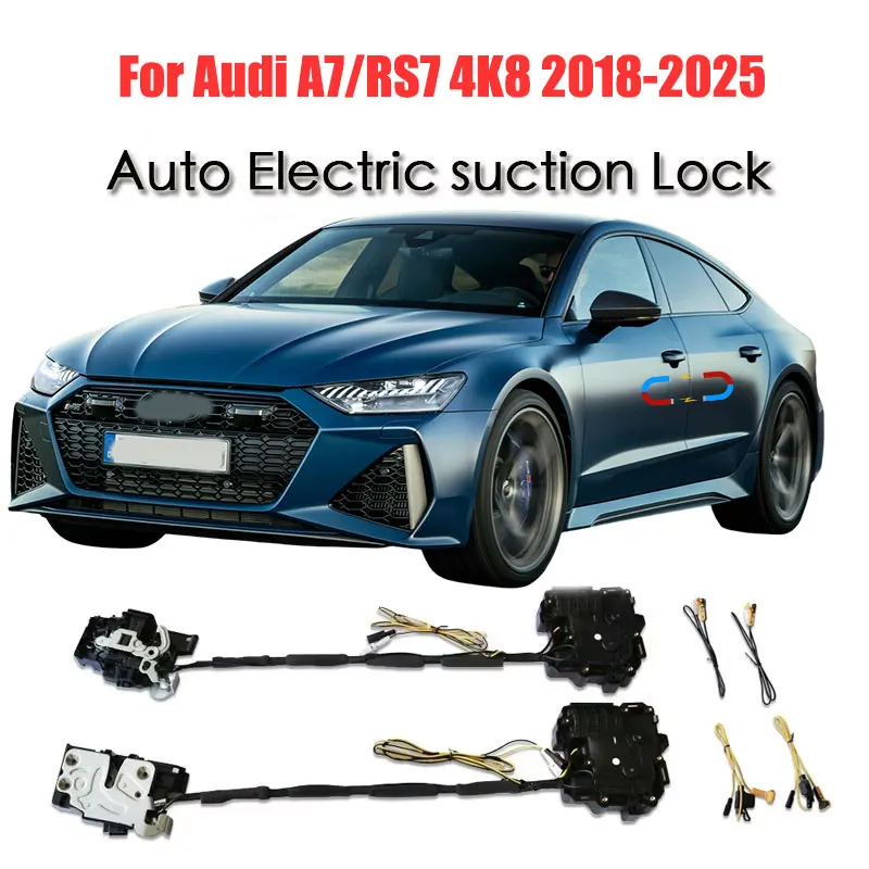 For Audi A7/RS7 4K8 2018-2025 Car Soft Close Door Latch Pass Lock Actuator Auto Electric Absorption Suction Silence Closer