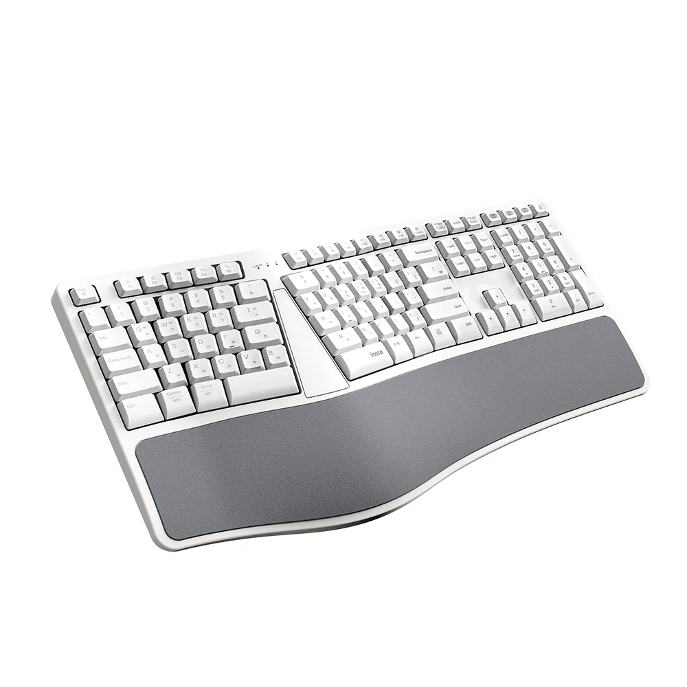 INote NK808RB rechargeable human engineering Bluetooth slim wireless keyboard wrist pad