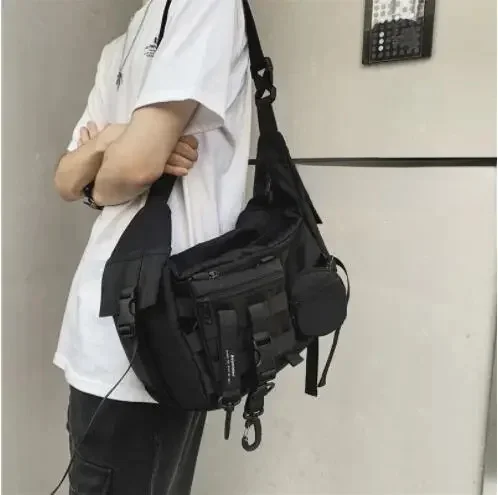 Torba męska trend duża pojemność torba na ramię przekątna torba ins japońska torba narzędziowa studencka torba na ramię torby crossbody — zdjęcie 2