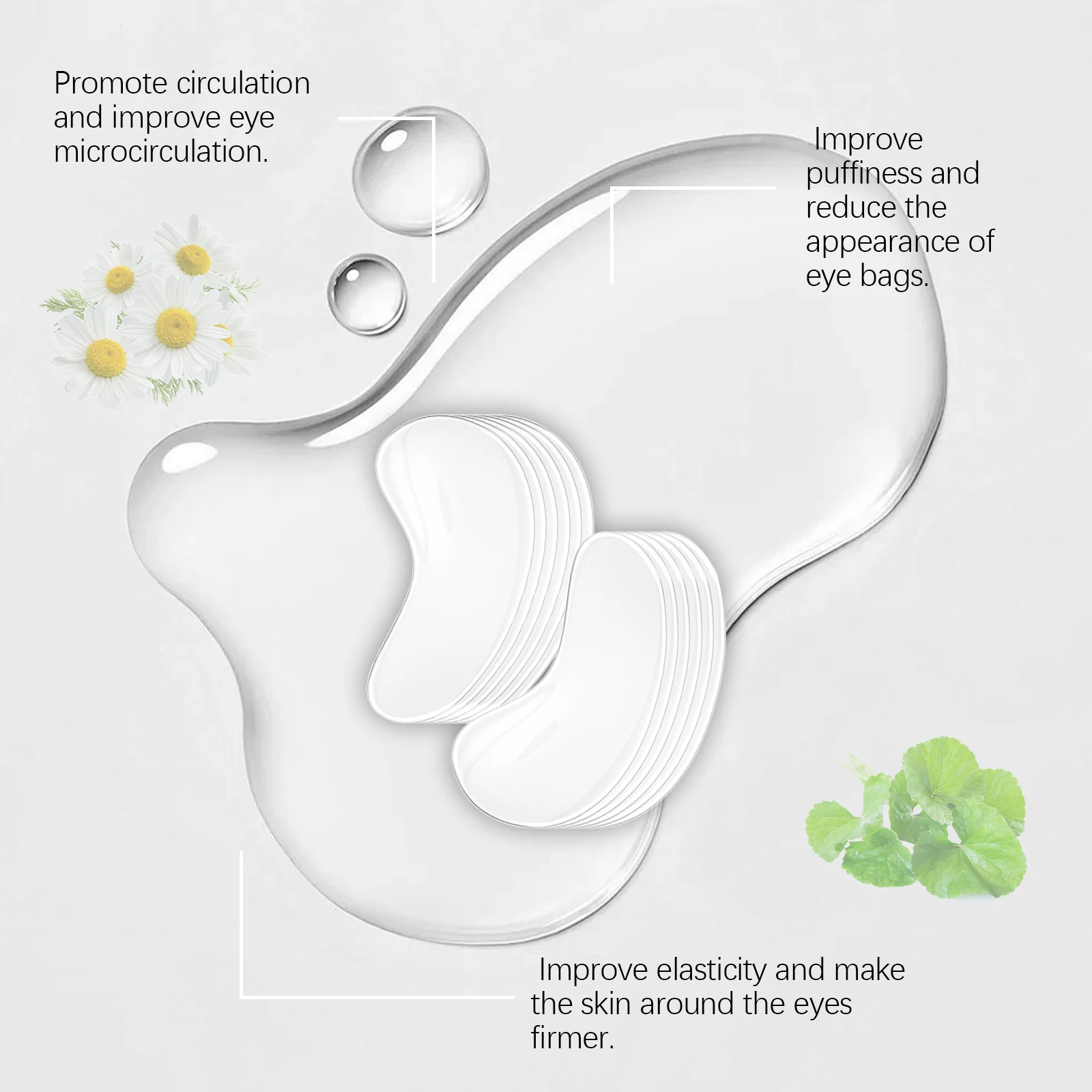 Viareline Centella Eye Mask Deeply Moisturizing Remove Wrinkles Improve Skin Texture Tightening Lifting Soothing Eye Care Mask_voghion.com