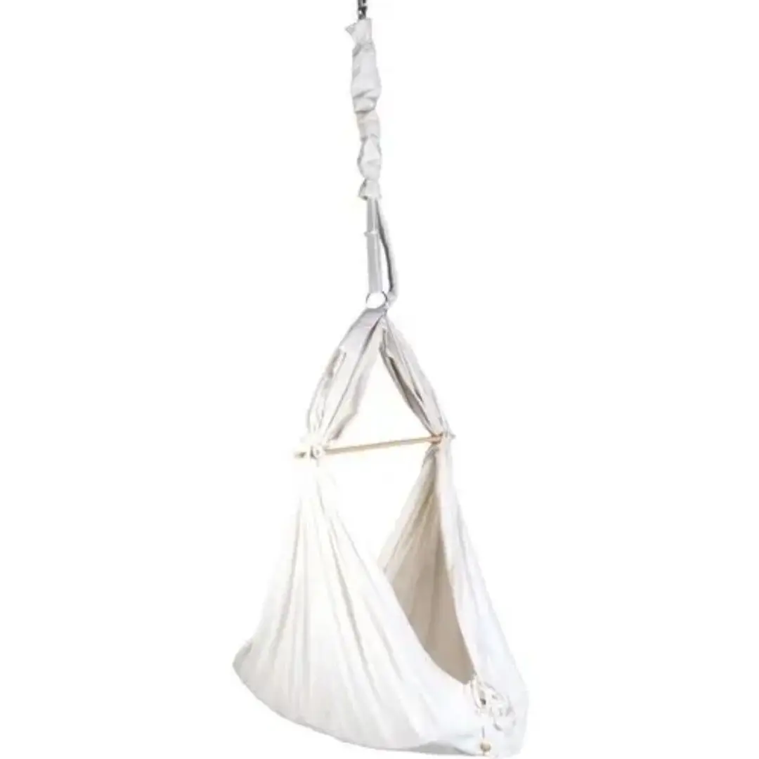 

Svava Latte Spring Loaded Baby Hammock Crib - Baby Ceiling Swing Hammock High Quality