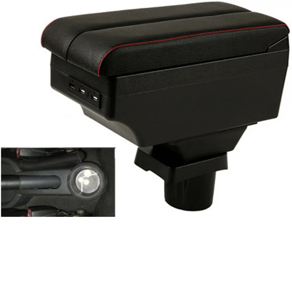 Mitsubishi Colt Armrest Box Elbow Rest Center Console Storage with Phone Charging USB Interface Cup Holder