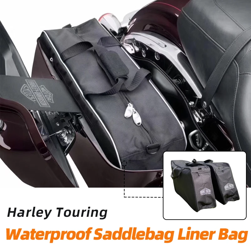 

Road Faith Motorcycle Saddlebag Luggage Liner Set Waterproof Tour Pack Saddle Bag for Harley Touring Road Glide Street Glide CVO