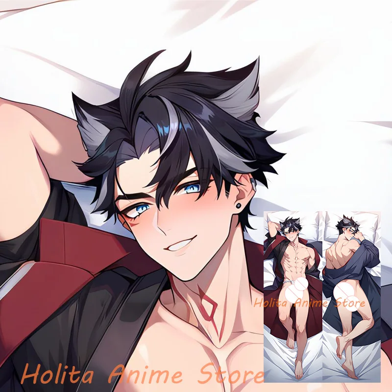 غطاء وسادة تأثير أنيمي Dakimakura-Genshin ، طباعة على الوجهين ، بالحجم الطبيعي ، غطاء وسادة ، هدية