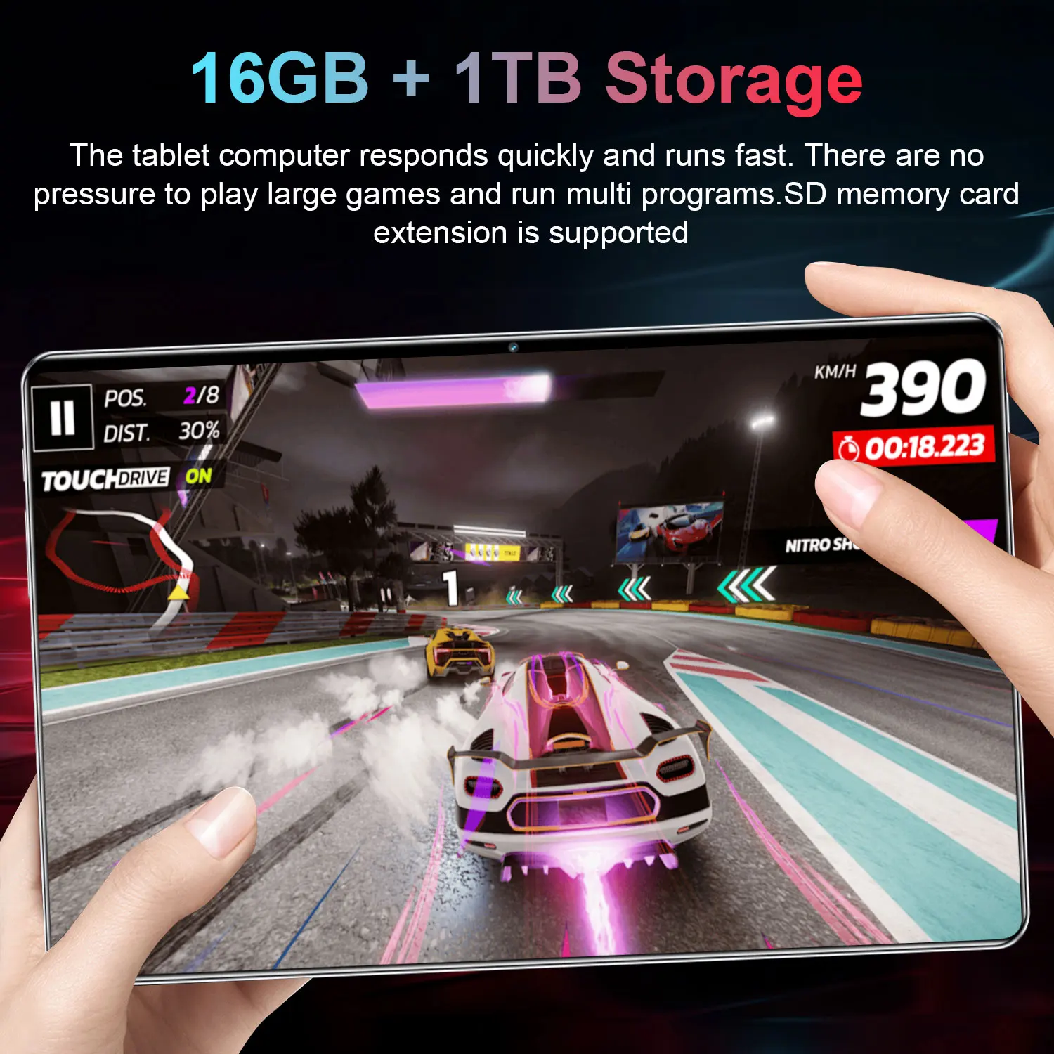 16GB+1TB Android 13 16MP+32MP 5G Global Version Pad 10.36 Inch 20000mAh WPS+5G WiFi Bluetooth Dual SIM Phone Call Tablet