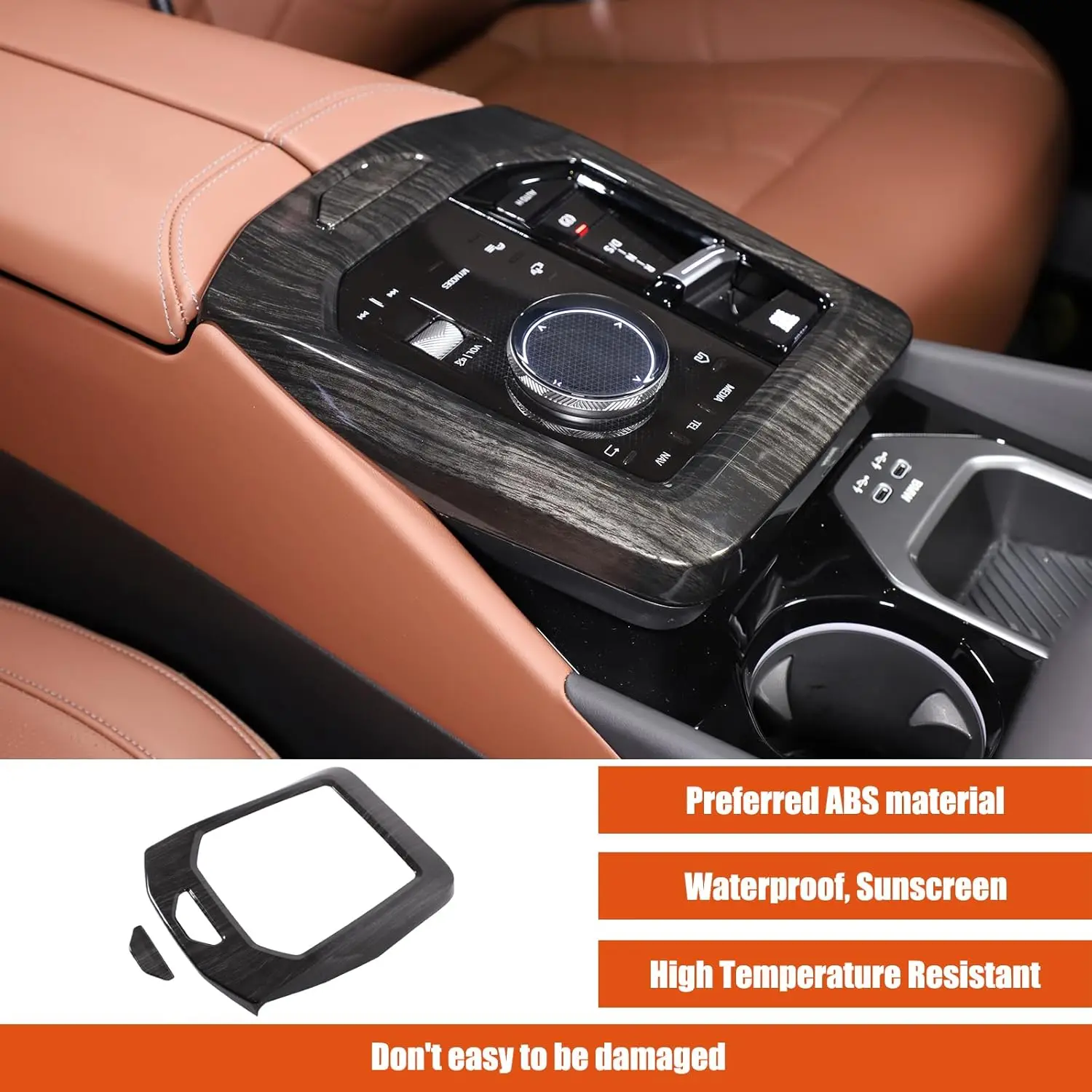 

For BMW 5 Series G60 2024-2026 Car Center Console Gear Shift Panel Decoration Cover Auto Central Interior Protective Accessories