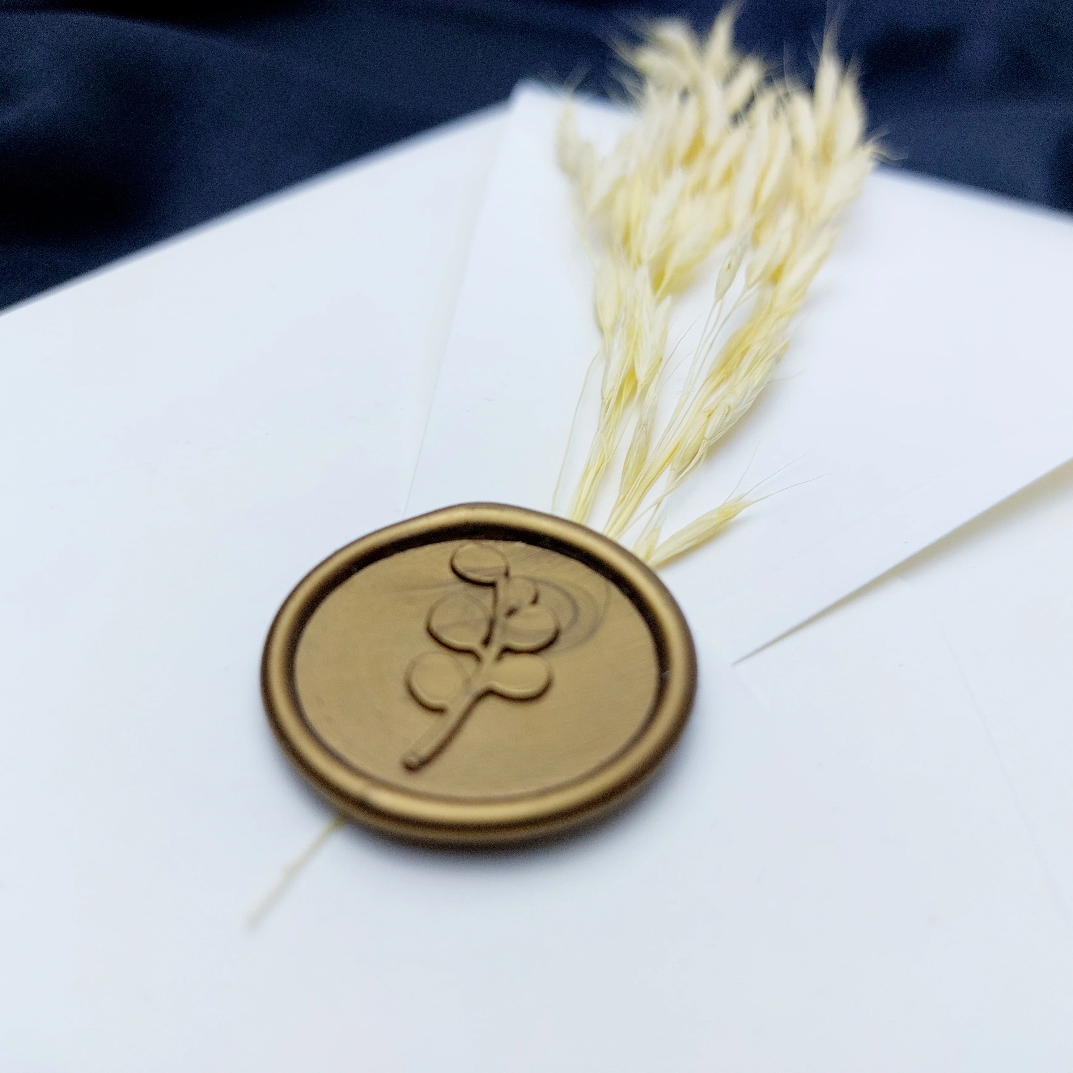 Wedding Details Card, Minimalist Wedding Invitation, Custom Wax Seal, Wedding Invitation with RSVP, Gold Foil Texture