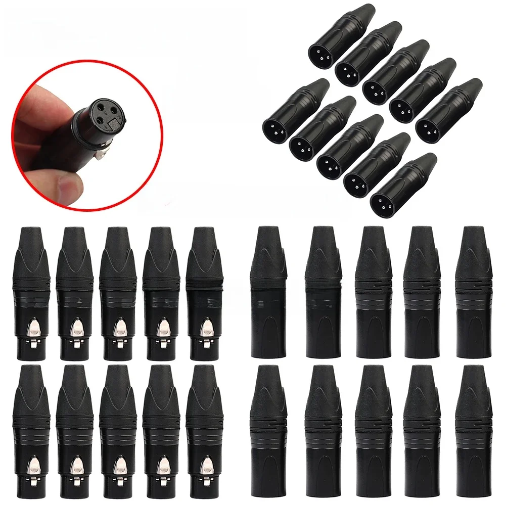 30-10PCS 3Pin XLR Adapter Man Vrouw Socket XLR Luchtvaart Connector Laskop Microfoon Kabel Connector Soldeer plug Adapter - afbeelding 2