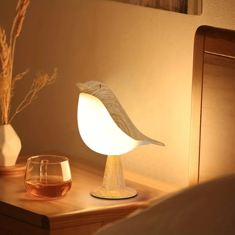 Veilleuse tactile aste Little Bird, lampe de table à intensité variable, chambre à coucher, bureau de pépinière, voiture, décoration d'intérieur, moderne, mignon