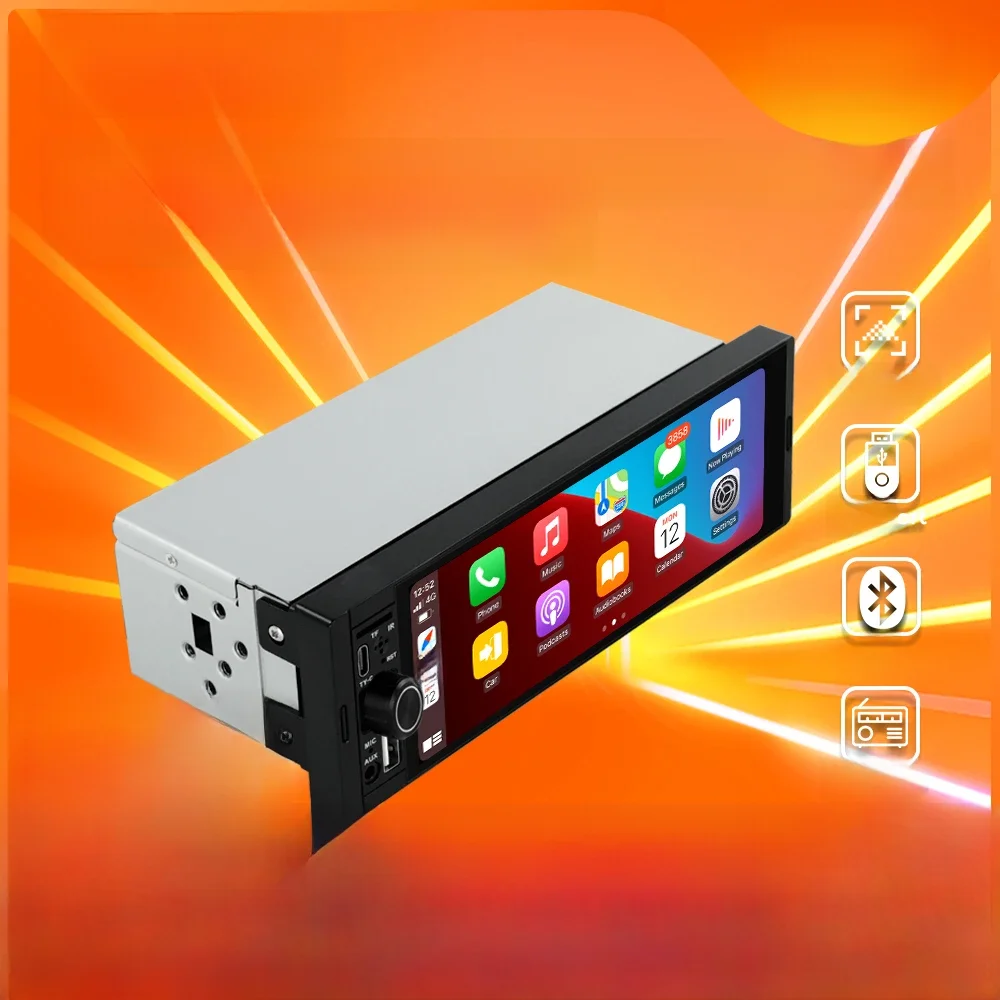 NaviFly 6.86 "Draadloze CarPlay Android Auto Universele 1 Din Autoradio Multimedia Video MP5 Speler FM Stereo Ontvanger Camera BT - afbeelding 2
