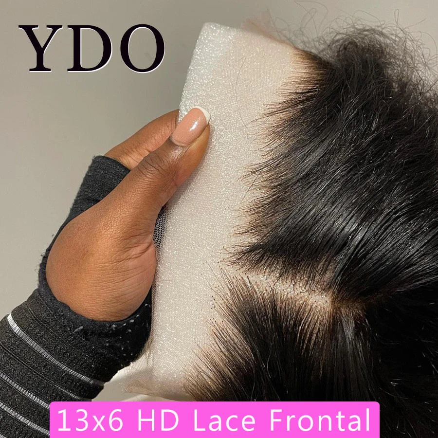 Deep Wave 13x6 HD Lace Frontal 5X5 HD Transparent Closure Human Hair Brazilian Loose Closure Deep Water Pre Plucked Melt Skins