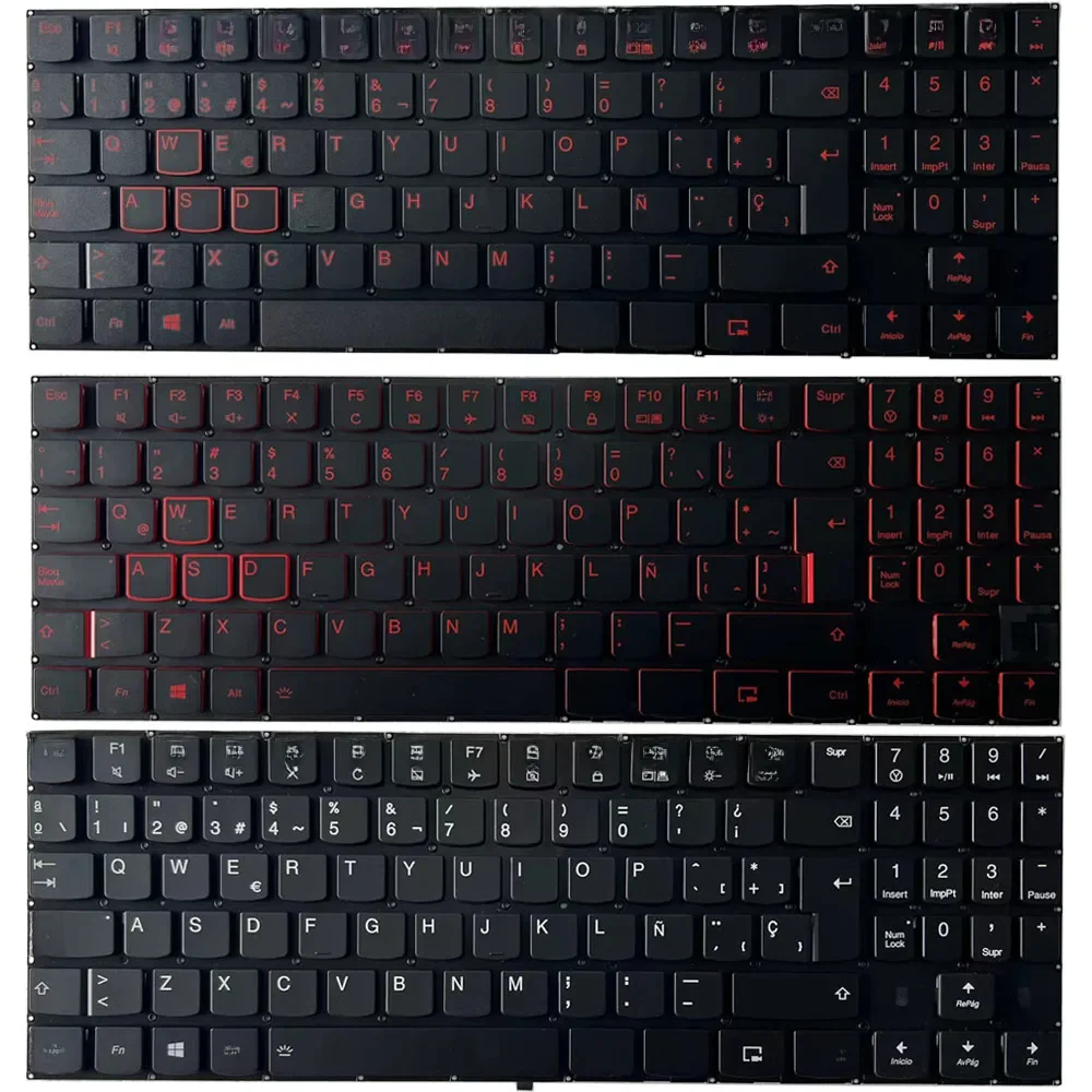 Nowa podświetlana klawiatura hiszpańska/łacińska dla Lenovo Legion Y530-15ICH Y540-15IRH Y720-15IKB Y520-15IKB Y540-17IRH R720-15IKB SP/LA — zdjęcie 2