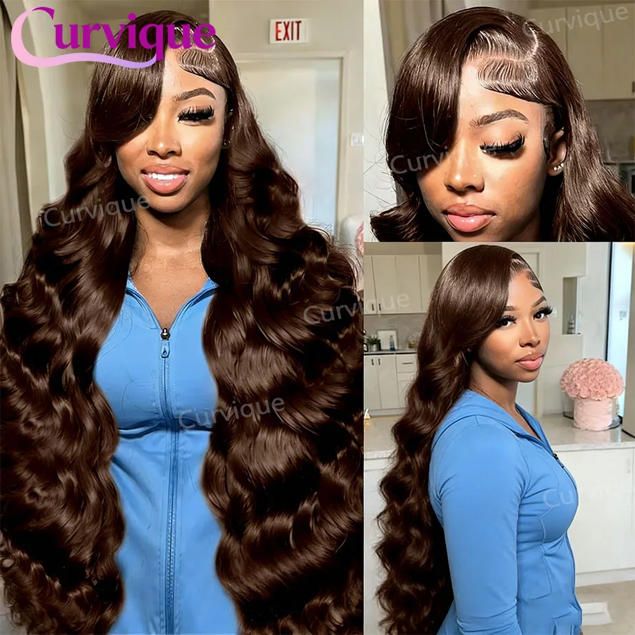 

Chocolate Brown Lace Front Wig Human Hair Body Wave Human Hair Wigs 13x4 13x6 Hd Lace Frontal Wig 250 Density Colored Lace Wig