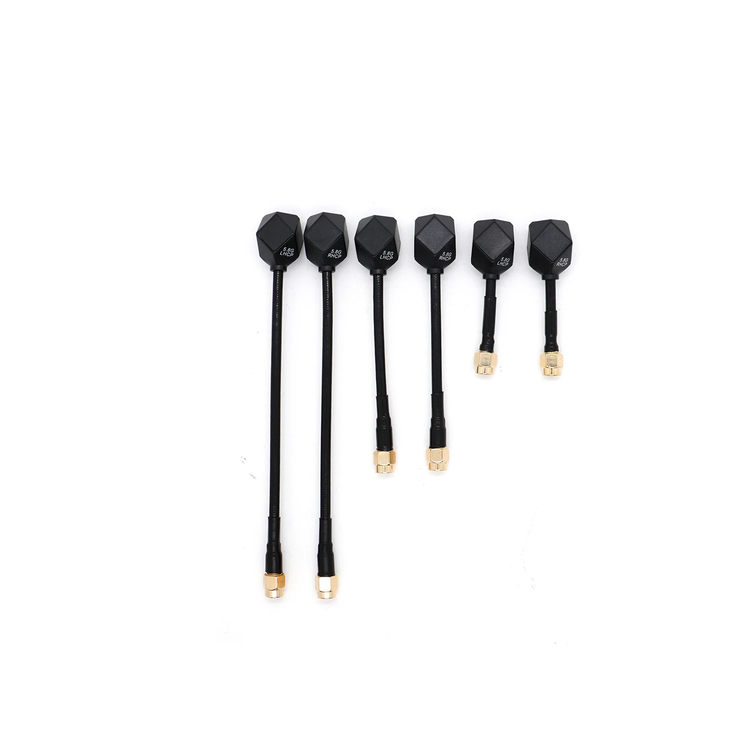 Antena YSIDO 5,8 GHz 2,4dBi 60mm/100mm/150mm LHCP RP SMA/RHCP SMA antena para RC FPV Drone Racing Freestyle Quadcopter avión