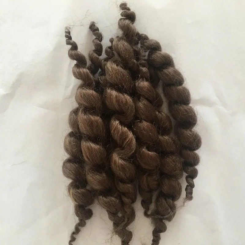 Reborn Dolls Supplies High Quality Handmade Premium Curly Dark Brown Mohair 20g