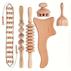 Body Wood Therapy Complete Kit Wooden Maderotherapy Kit for Hand massage, knee massage, shoulder massage