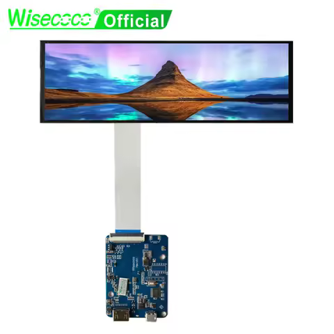 Wisecoco 7.84 Inch Stretched Bar LCD Display IPS 1280x400 PC Monitoring Secondary Screen Wide For Raspberry Pi 4 Aida64
