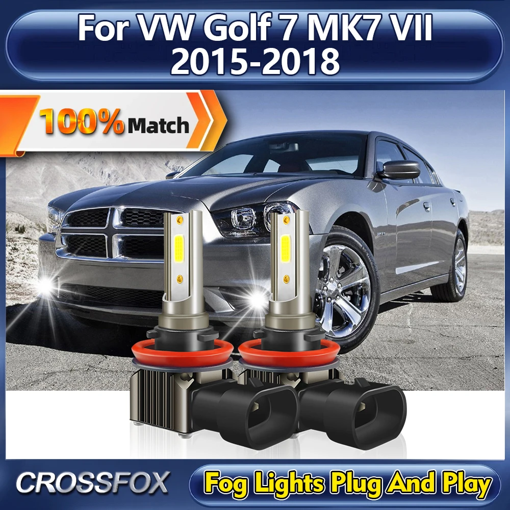 

20000LM Canbus Car Fog Lights Bulbs 120W Auto Lamps 12V 6000K Canbus No Error For VW Golf 7 MK7 VII 2015 2016 2017 2018