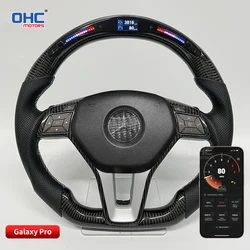 OHC Customized 100% Carbon Fiber Alcantara Light Up LED Steering Wheel for Mercedes Benz E C CLS W218 W212 W204 W207 Class