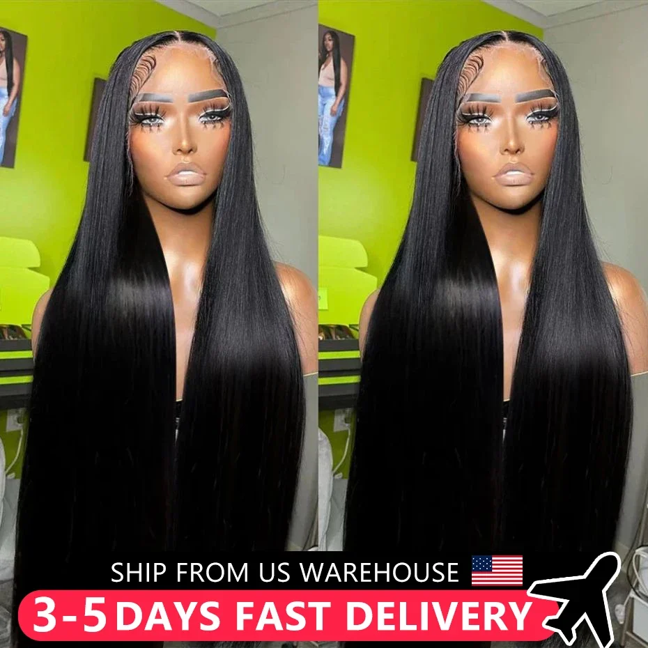 

Парик HD Straight Lace Front из индийских волос Хунань, 180% плотность, с кружевной застежкой 4x4, из волос Реми, для женщин, парик 13x4 Lace Frontal, предварительно прорезанный