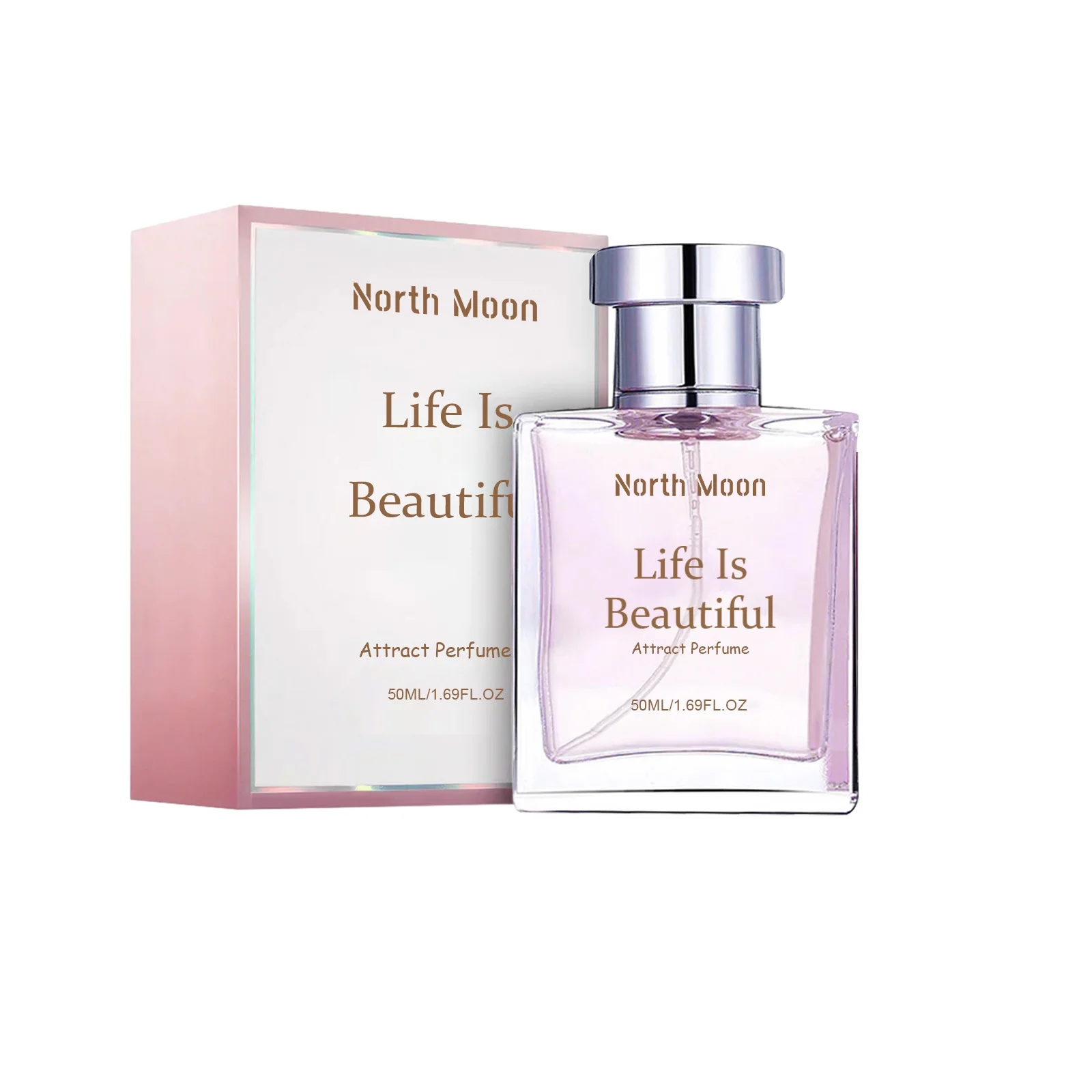 North Moon 50ml Perfume de feromonas florales Spray fragancia corporal de larga duración encanto liberación coqueteo citas niebla desodorante Perfume