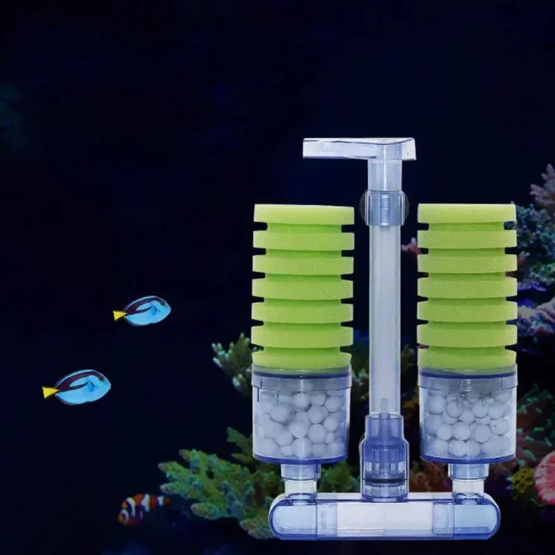 Nowy filtr akwariowy do akwarium Pompa powietrza Skimmer Biochemiczny filtr gąbkowy Akwarium Bio Filtr Filtro Aquario — zdjęcie 2