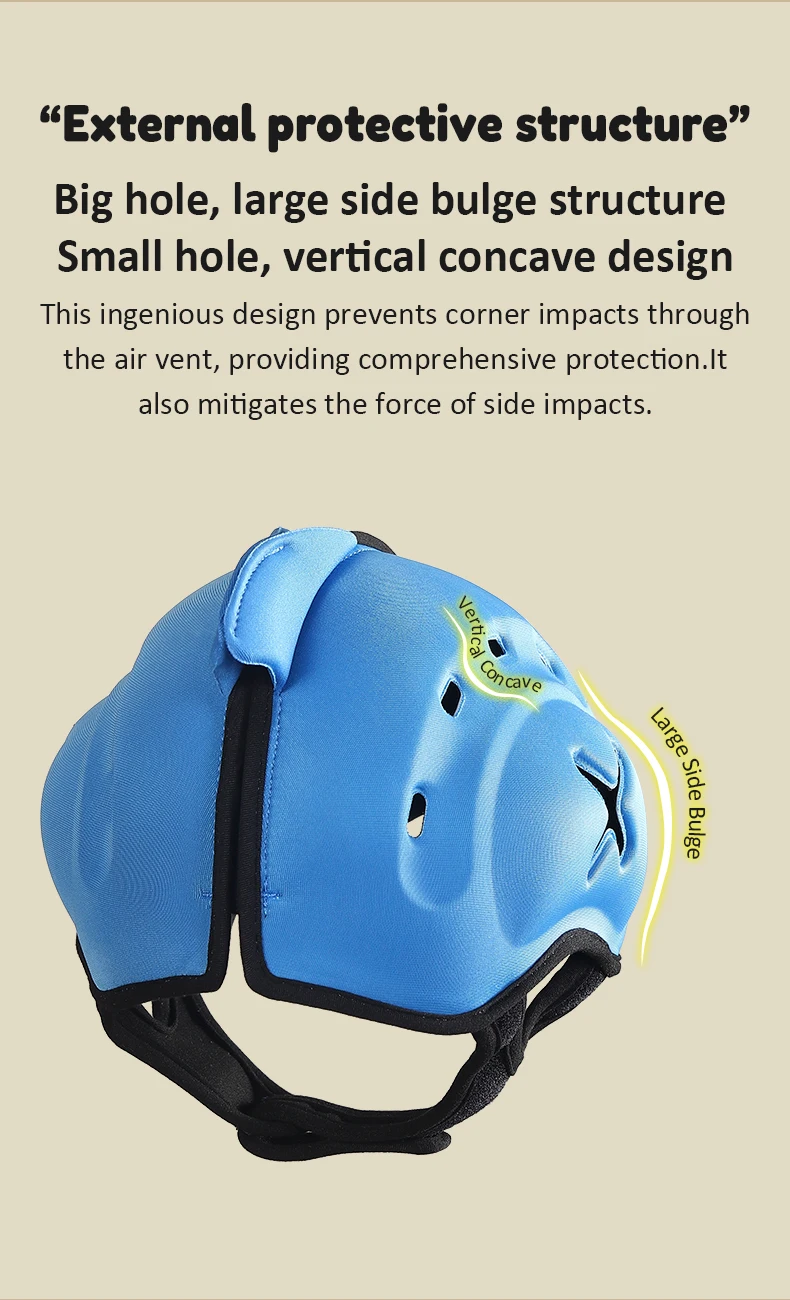 Mambobaby Sicherer Anti-Schock-Babyhelm, Kleinkind-Kopfschutz, Kopfbedeckung für Kleinkinder, Krabbeln lernen, Spaziergänge, verhindert Verletzungen vor Stößen – Detail 6
