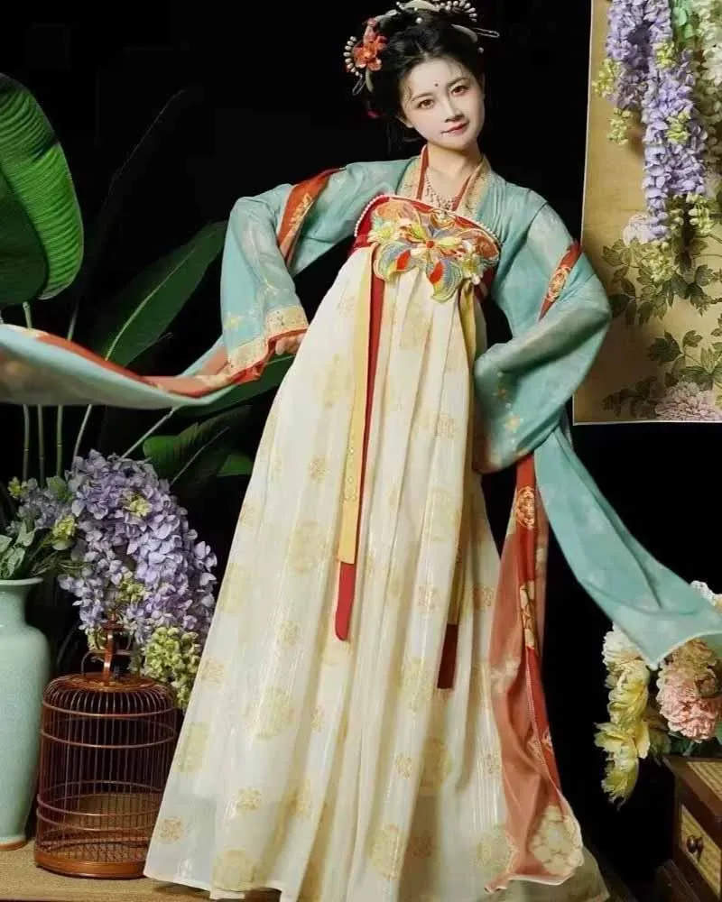Chinese Hanfu Dress Women oversize Halloween Carnival Fairy Cosplay Costume Tang Dynasty Vintage Hanfu Dress Plus Size 4XL