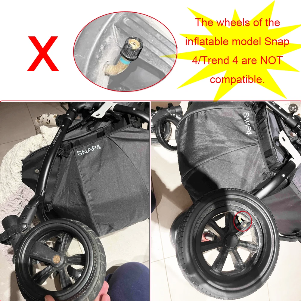 Front Wheel Tire For Valco baby Snap 4 Trend 4 (Inflatable Wheel NOT Ccompatible!!) Baby Buggy Outer Cover Replace Accessories