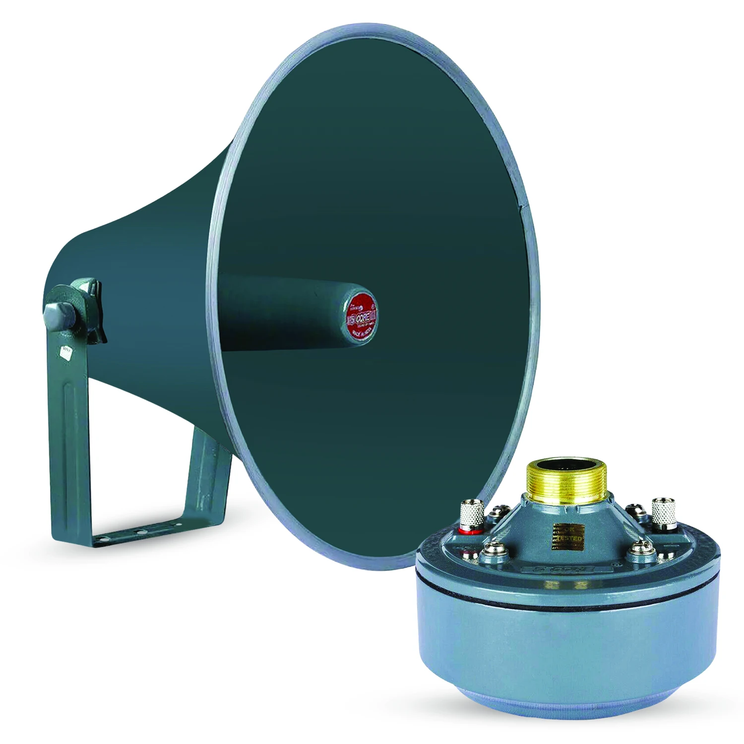

5Core PA Horn Speaker Set 2" Compression Driver 600W 16 Ohm Weatherproof Aluminum Body 18 TPI Thread