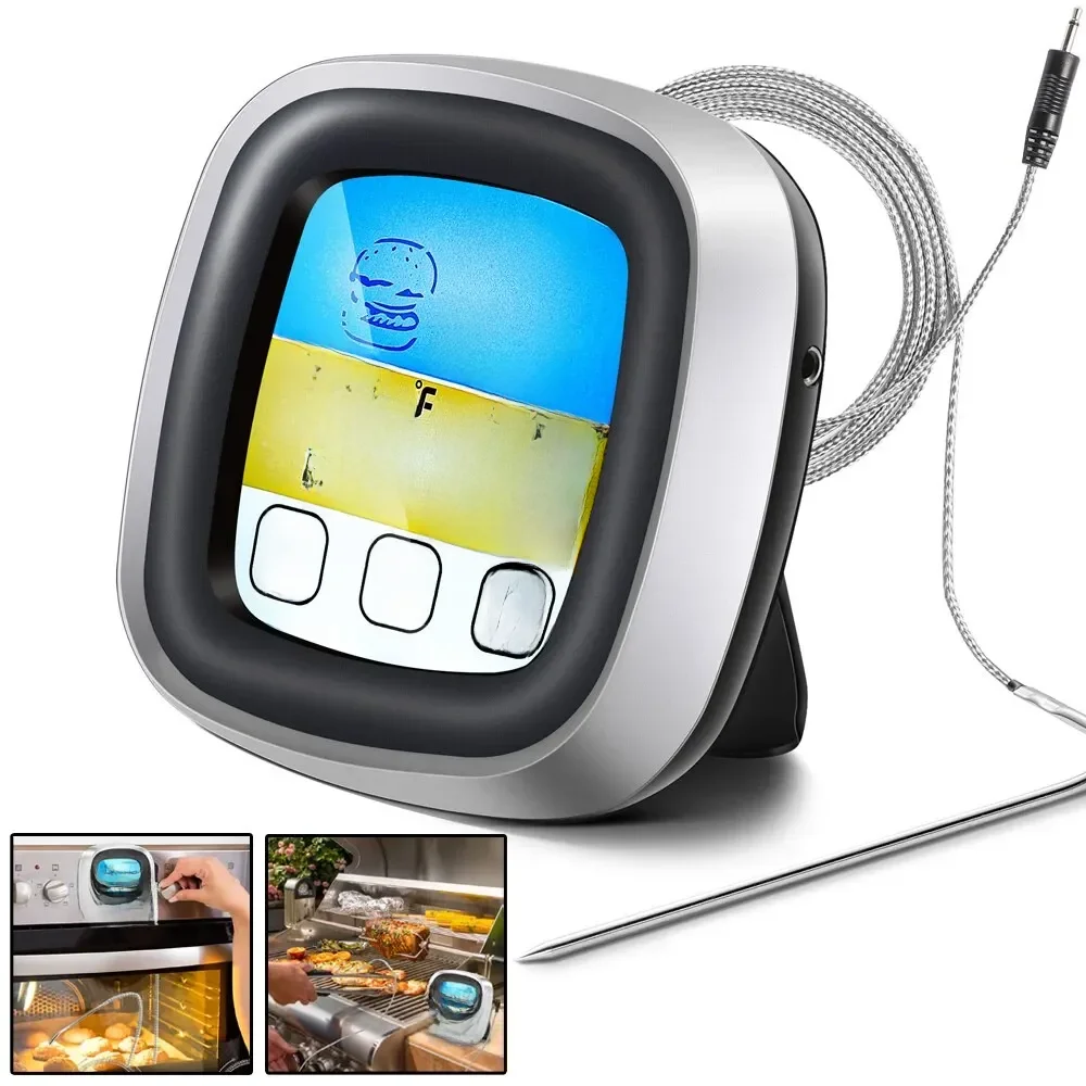 Termômetro de Cozinha Digital com Tela Sensível Ao Toque, Carne, Churrasco, Alimentos, Ferramenta de