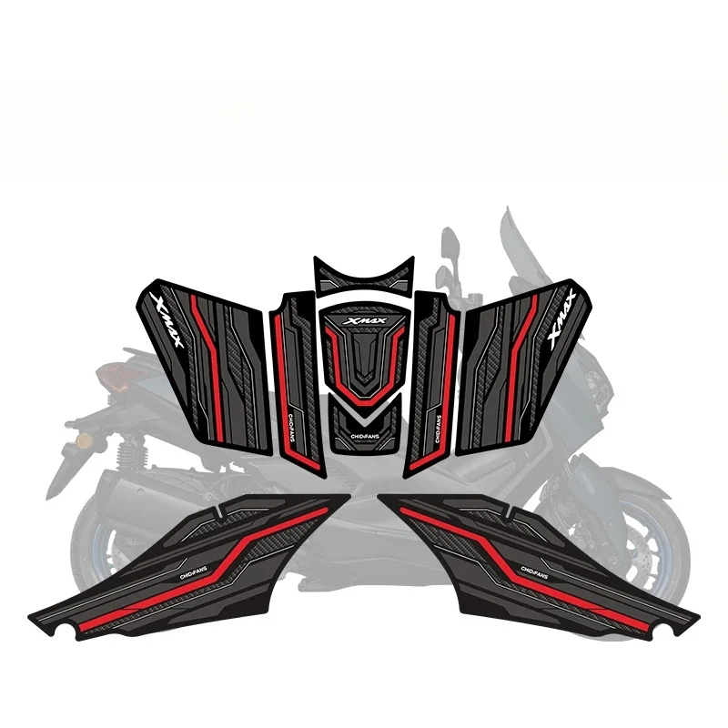 AliExpress For YAMAHA XMAX300 2024 Years Motorcycle Rubber Fuel Tank Stickers Kits Of Bike Gas Pad Decoration And Protective Decals