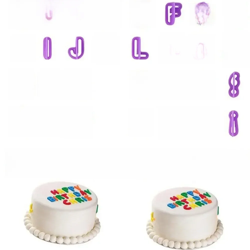 40 pièces/ensemble Alphabet gâteau moules Figure en plastique lettre Fondant moule glaçage Cookie Cutter numéro gâteau moule cuisson décoration outils