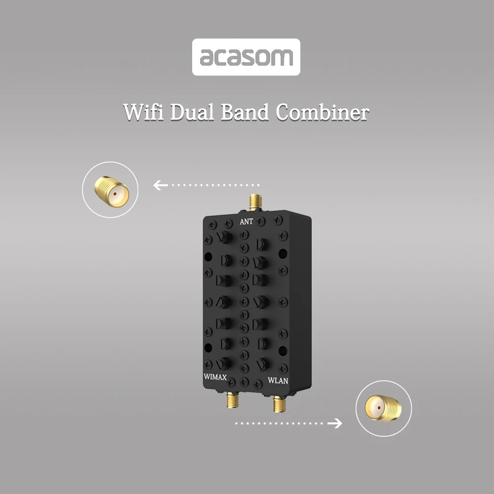 2.4 5.8GHz WIFI 2 Band Cavity Diplexer SMA  Dual Band Combiner/Multiplexer/Cavity Diplexer 2 way cavity duplexer