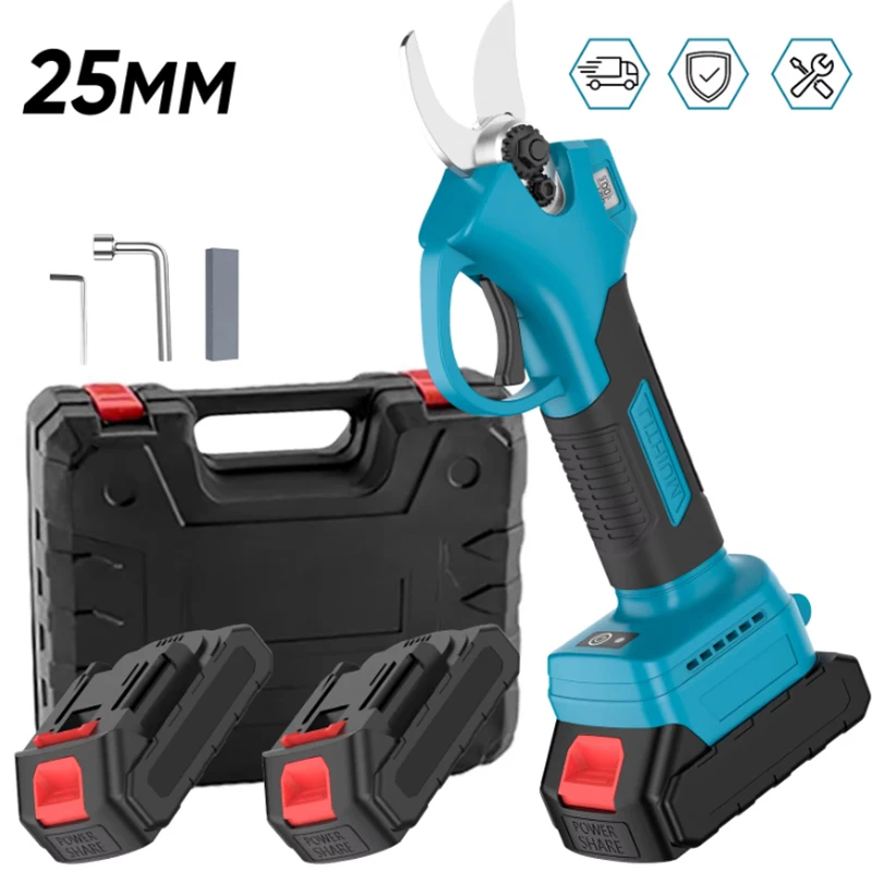 Sécateur électrique sans fil sans balais de 25mm, cisailles d'élagage pour arbres fruitiers, coupe-branches pour bonsaï, outil électrique pour batterie Makita 18V